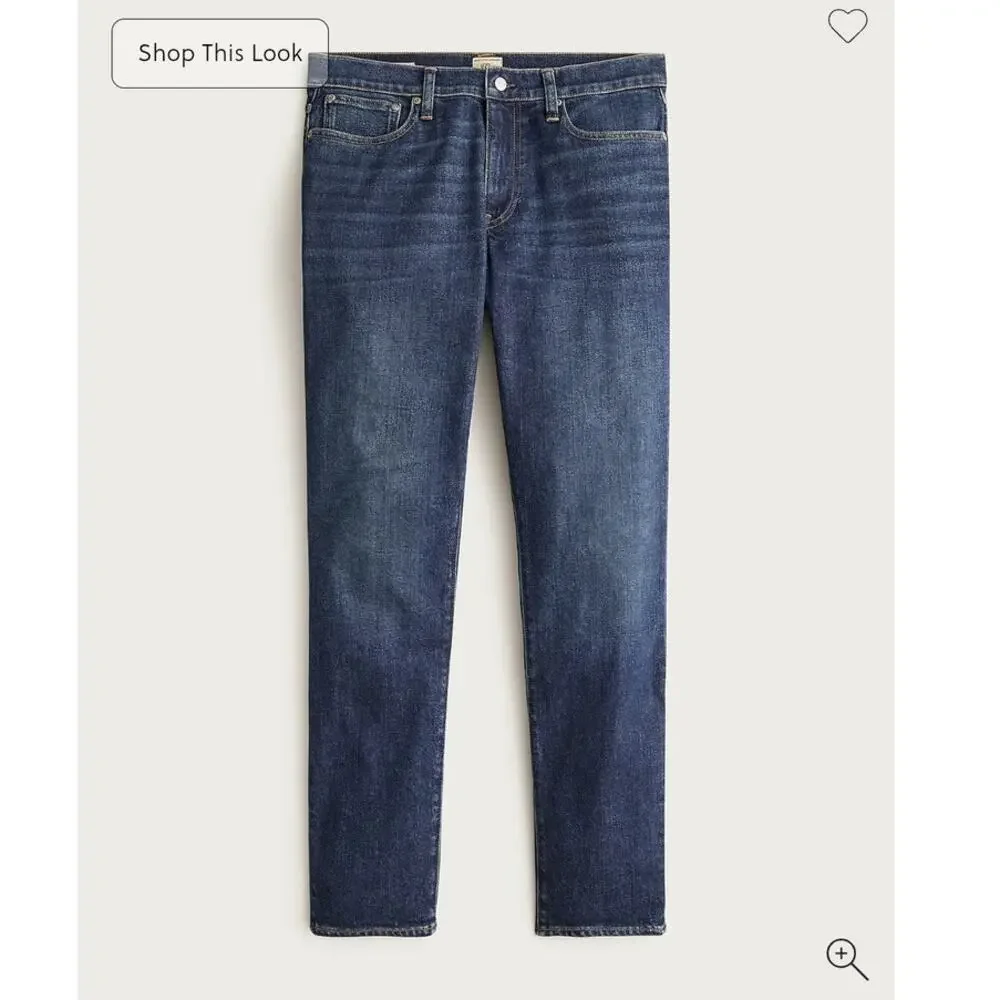 NWOT J. Crew 1040 Athletic Tapered-Fit Stretch Jean Blue 33/32